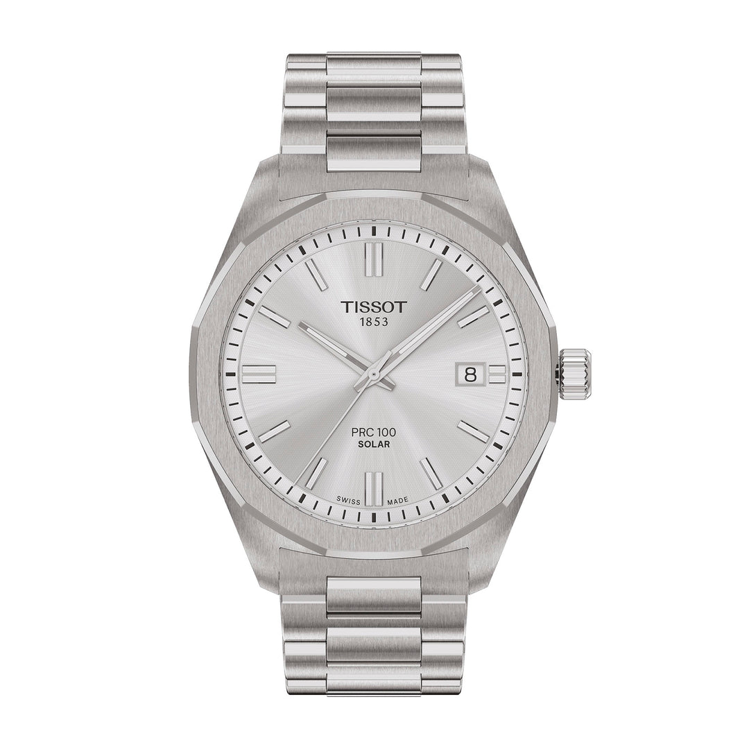 Tissot PRC 100 Solar quartz solar watch in stainless steel 39 mm T151.422.11.031.00