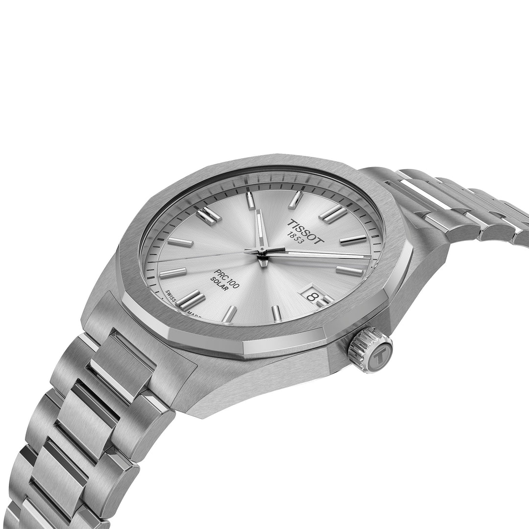 Tissot PRC 100 Solar quartz solar watch in stainless steel 39 mm T151.422.11.031.00