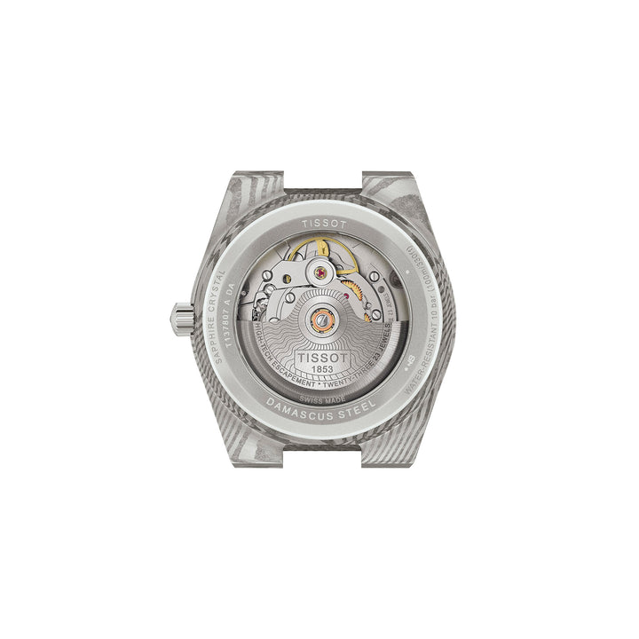 Tissot PRX Damascus Steel Powermatic 80 Automatic Watch in Damascened Stainless Steel with Leather Strap 38 mm T137.807.96.081.00