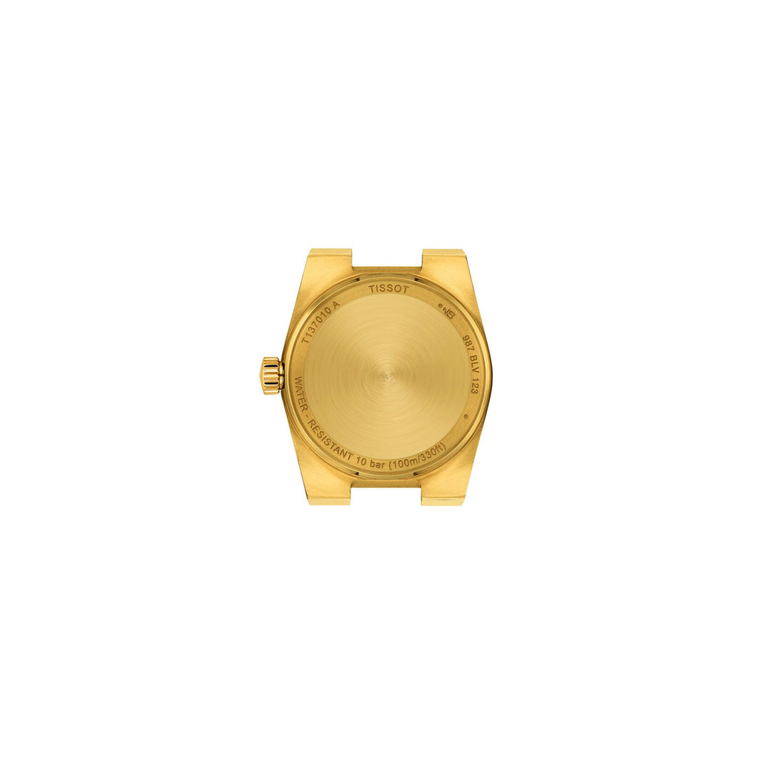 Tissot PRX quartz watch in stainless steel with yellow gold PVD coating 25 mm T137.010.33.021.00