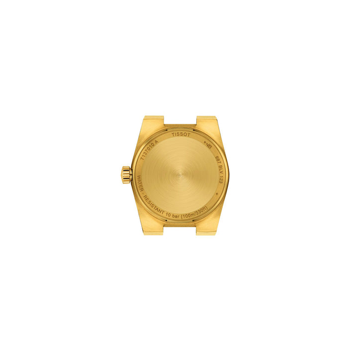 Tissot PRX quartz watch in stainless steel with yellow gold PVD coating 25 mm T137.010.33.021.00