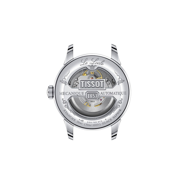 Montre Tissot Le Locle Powermatic 80 automatique en acier inoxydable bracelet cuir 39.3 mm T006.407.16.053.00