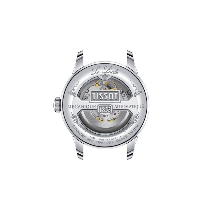 Montre Tissot Le Locle Powermatic 80 automatique en acier inoxydable bracelet cuir 39.3 mm T006.407.16.033.00