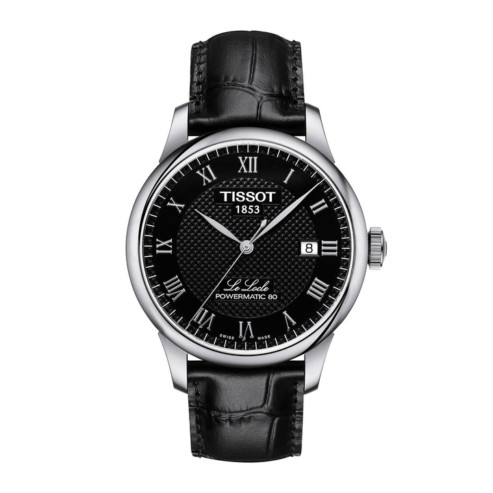 Montre Tissot Le Locle Powermatic 80 automatique en acier inoxydable bracelet cuir 39.3 mm T006.407.16.053.00