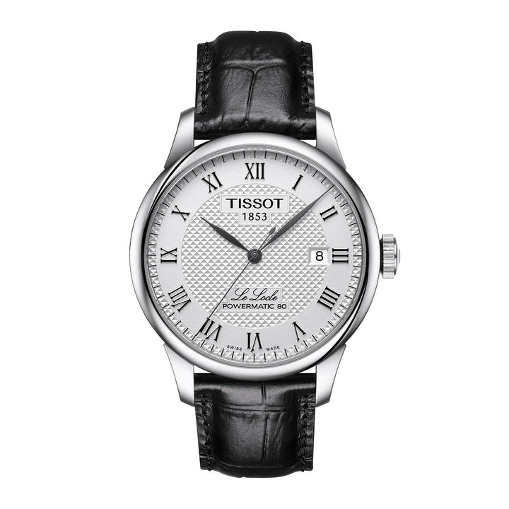 Montre Tissot Le Locle Powermatic 80 automatique en acier inoxydable bracelet cuir 39.3 mm T006.407.16.033.00