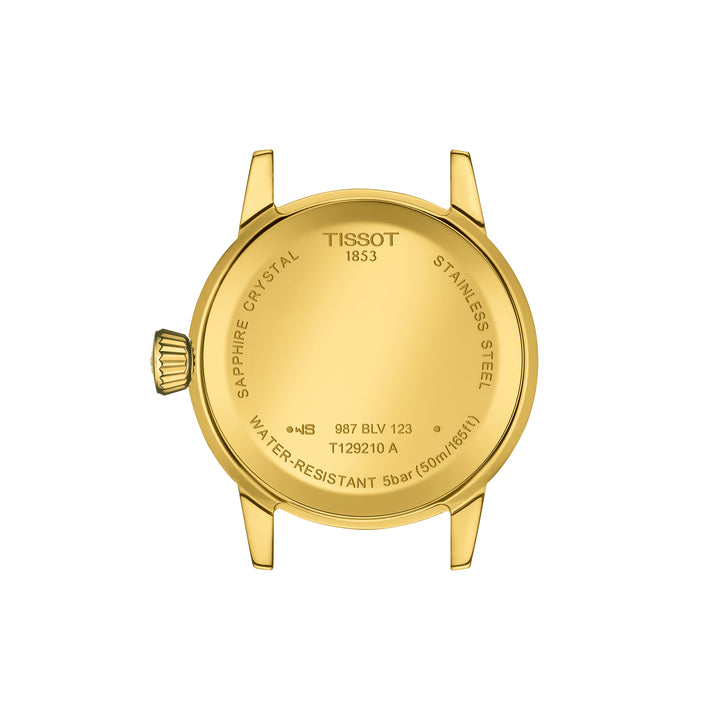 Montre Tissot Classic Dream quartz en acier inoxydable revêtement PVD or jaune 28 mm T129.210.33.263.00