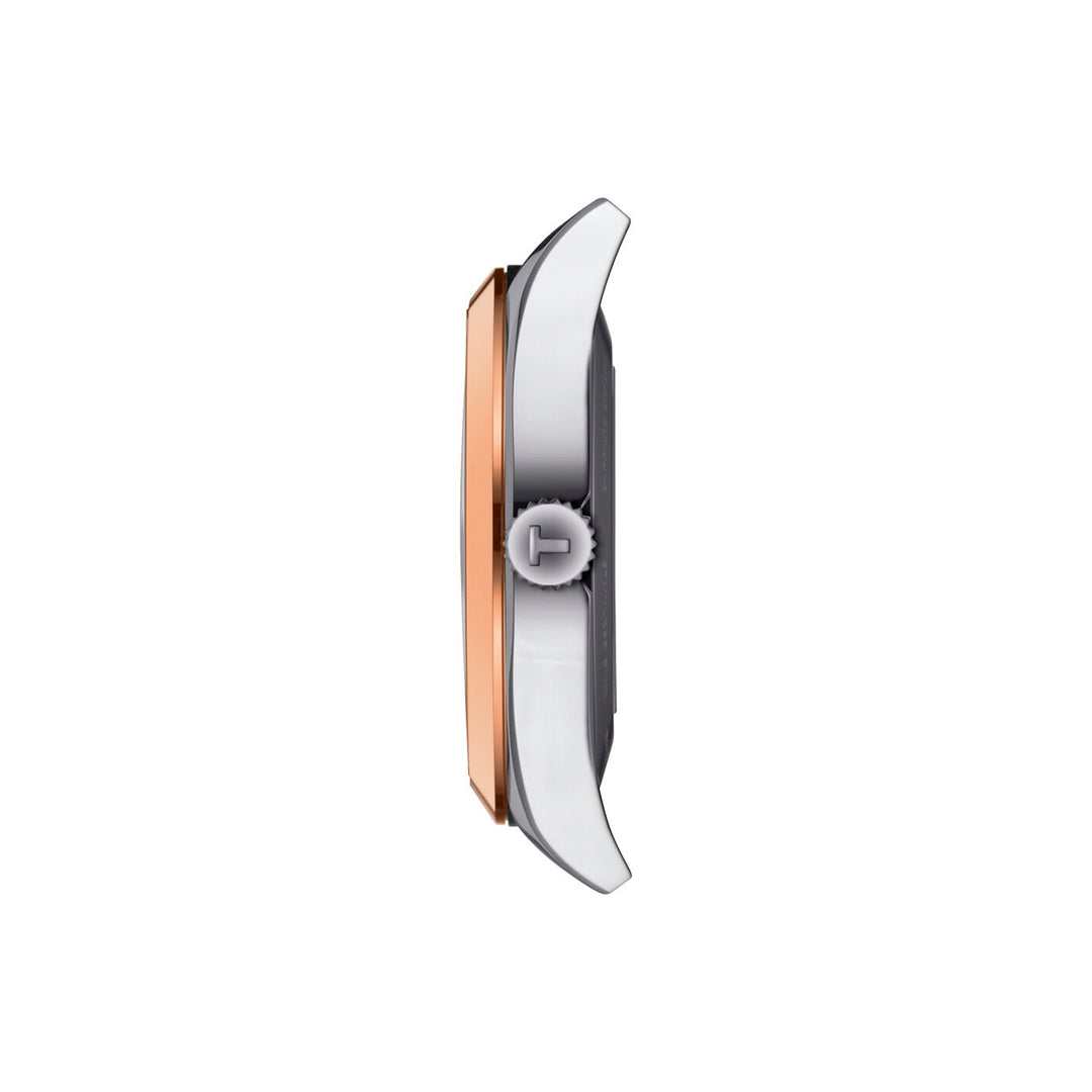 Montre Tissot Gentleman Gold Bezel automatique 40 mm en cuir T927.407.46.041.00