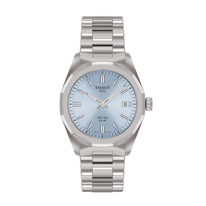 Montre Tissot PRC 100 quartz solaire 34 mm en acier inoxydable T151.822.11.351.00