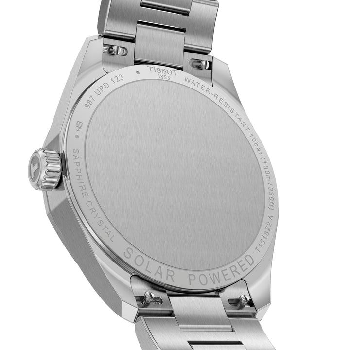 Tissot PRC 100 Solar quartz solar watch in two-tone stainless steel with yellow gold PVD coating, 34 mm T151.822.22.031.00
