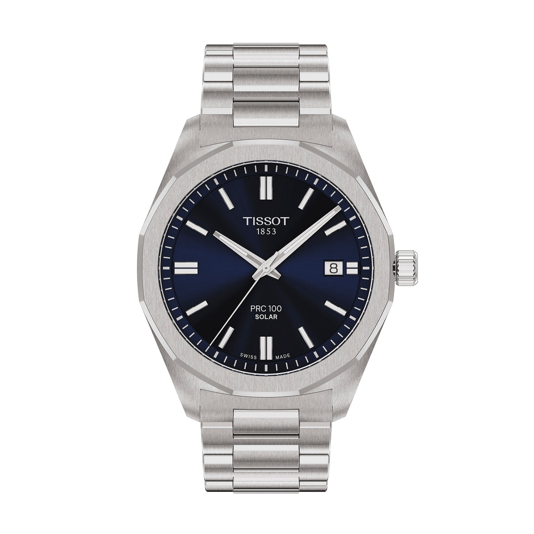 Montre Tissot PRC 100 Solar quartz solaire en acier inoxydable 39 mm T151.422.11.041.00