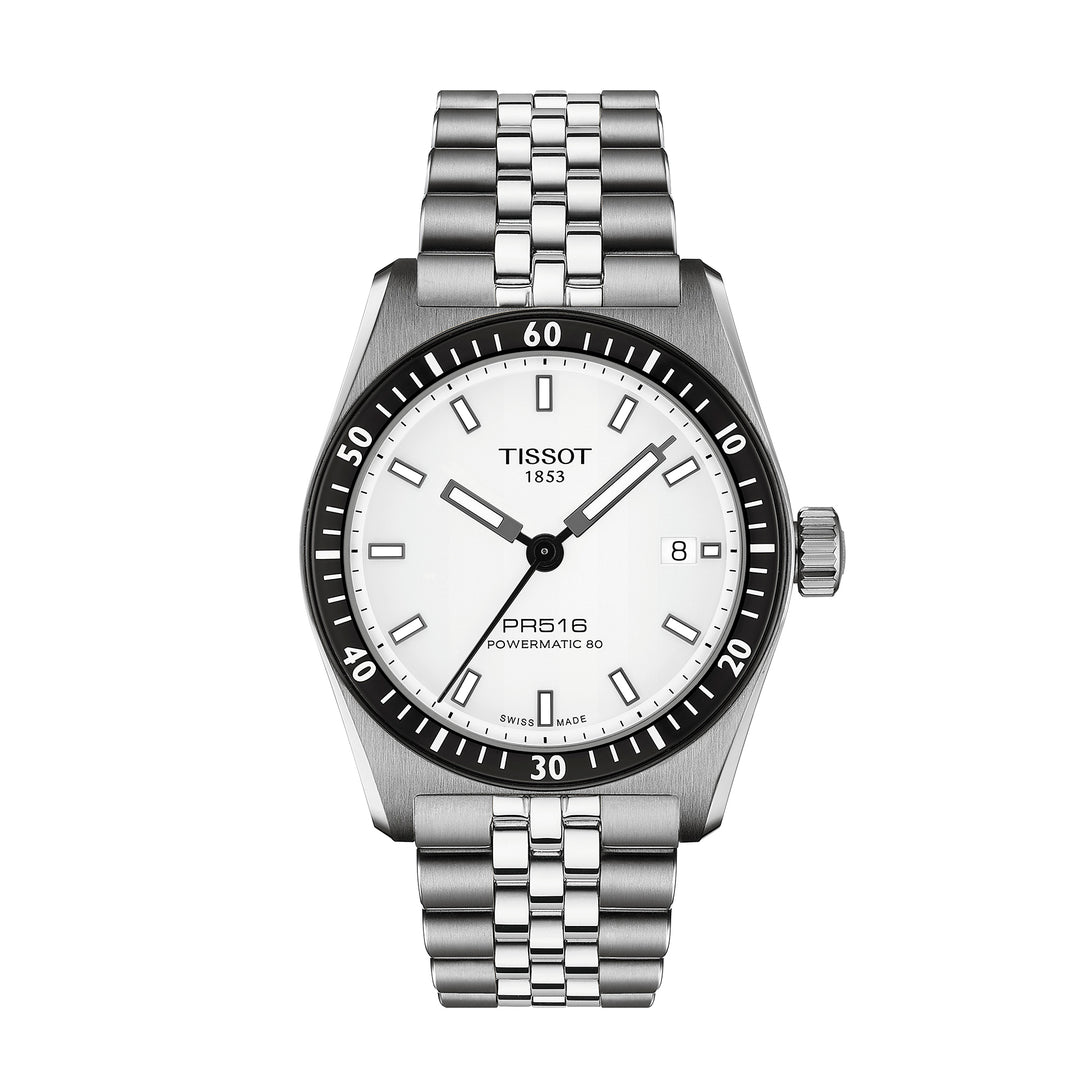 Tissot PR516 Powermatic 80 automatic watch in 38 mm stainless steel T149.407.11.031.00