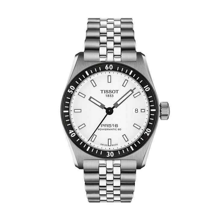 Tissot PR516 Powermatic 80 automatic watch in 38 mm stainless steel T149.407.11.031.00
