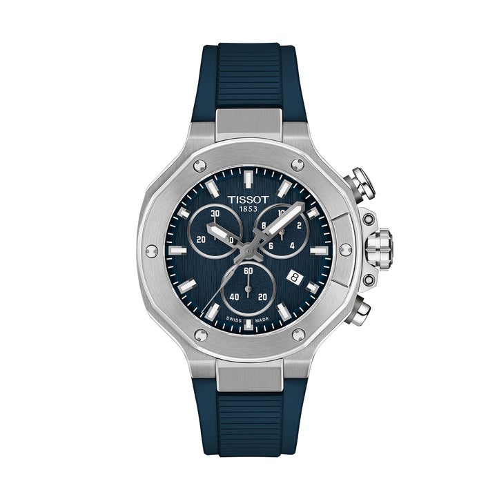 Montre Tissot T-Race quartz en acier inoxydable bracelet silicone 38 mm T141.817.17.041.00