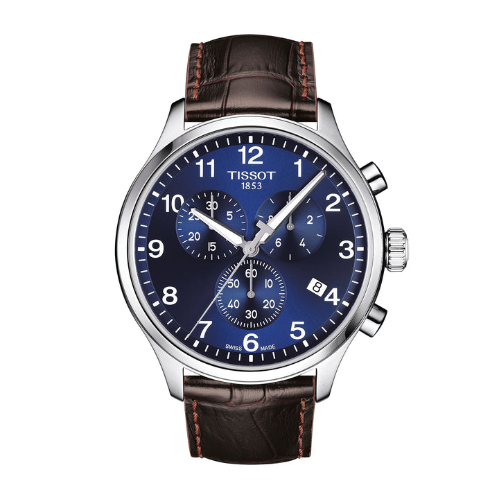 Tissot Chrono XL Classic quartz watch 45 mm in leather T116.617.16.047.00