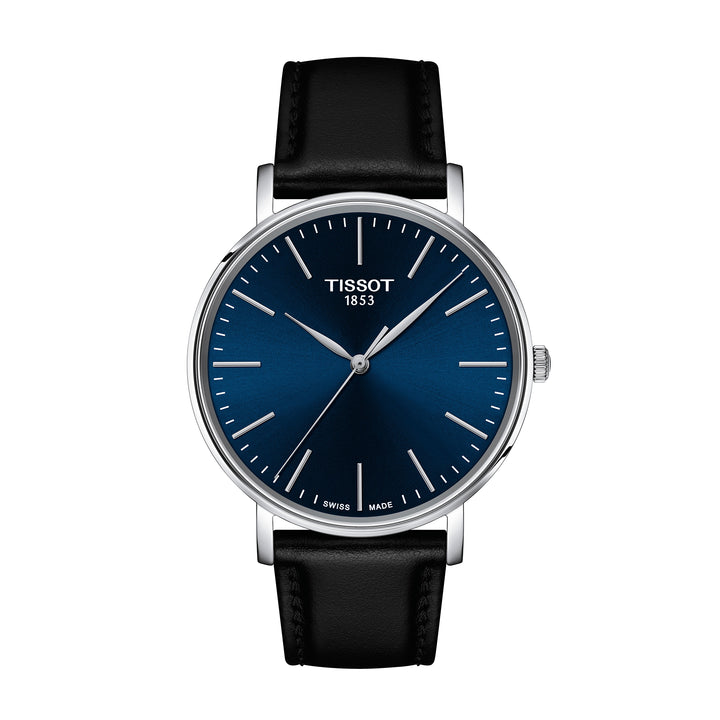 Montre Tissot Everytime quartz 40 mm en cuir T143.410.16.041.00