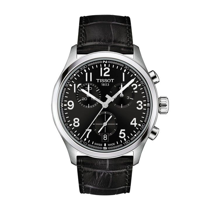 Tissot Chrono L quartz watch in stainless steel with leather strap 42 mm T116.417.16.052.00