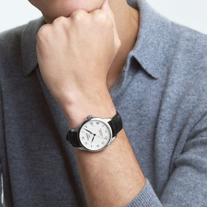 Montre Tissot Le Locle Powermatic 80 automatique en acier inoxydable bracelet cuir 39.3 mm T006.407.16.033.00