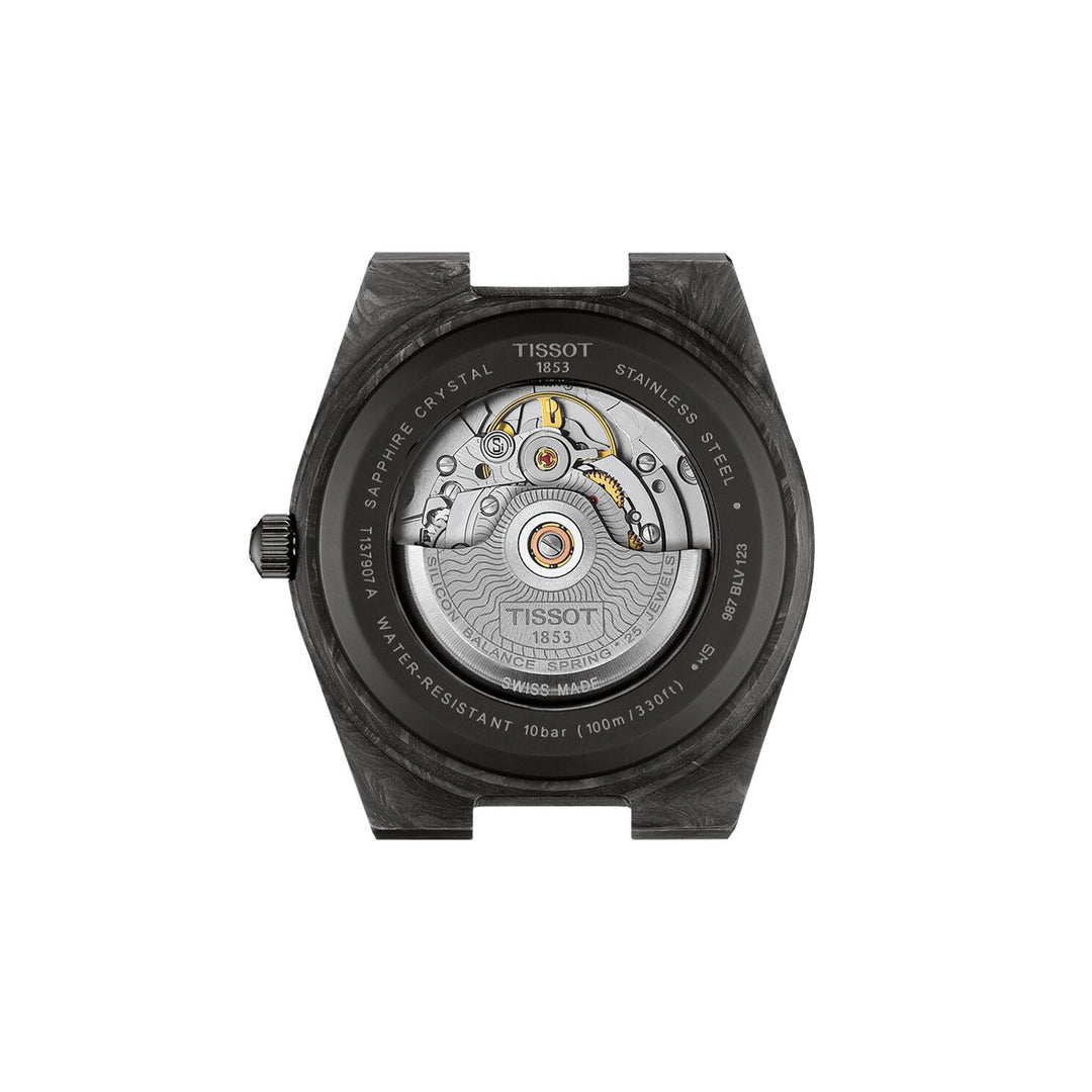 Tissot PRX Carbon automatic watch 40,5 mm in rubber T137.907.97.201.00