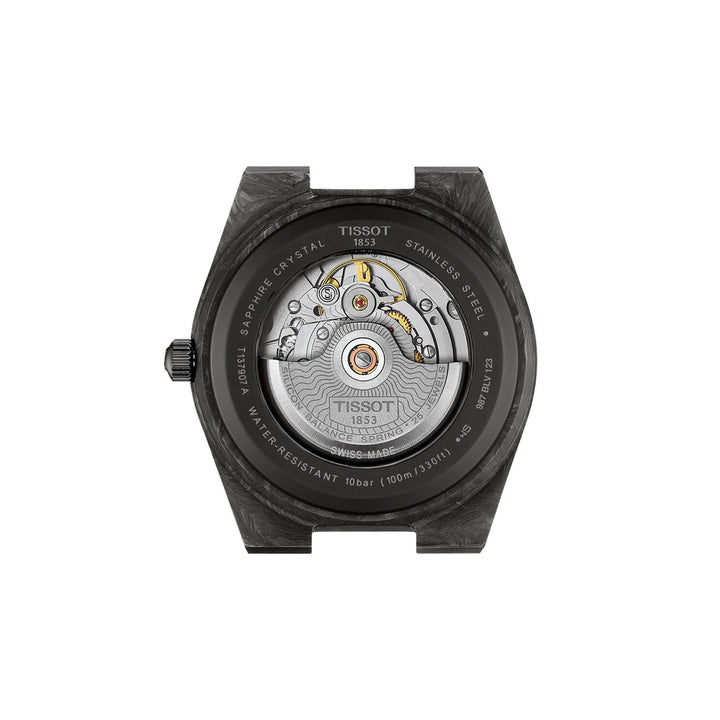 Tissot PRX Carbon automatic watch 40,5 mm in rubber T137.907.97.201.00