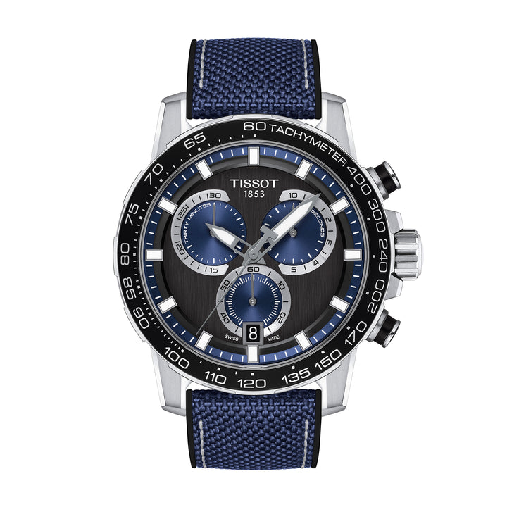 Montre Tissot Supersport Chrono quartz 45,5 mm en cuir T125.617.17.051.03