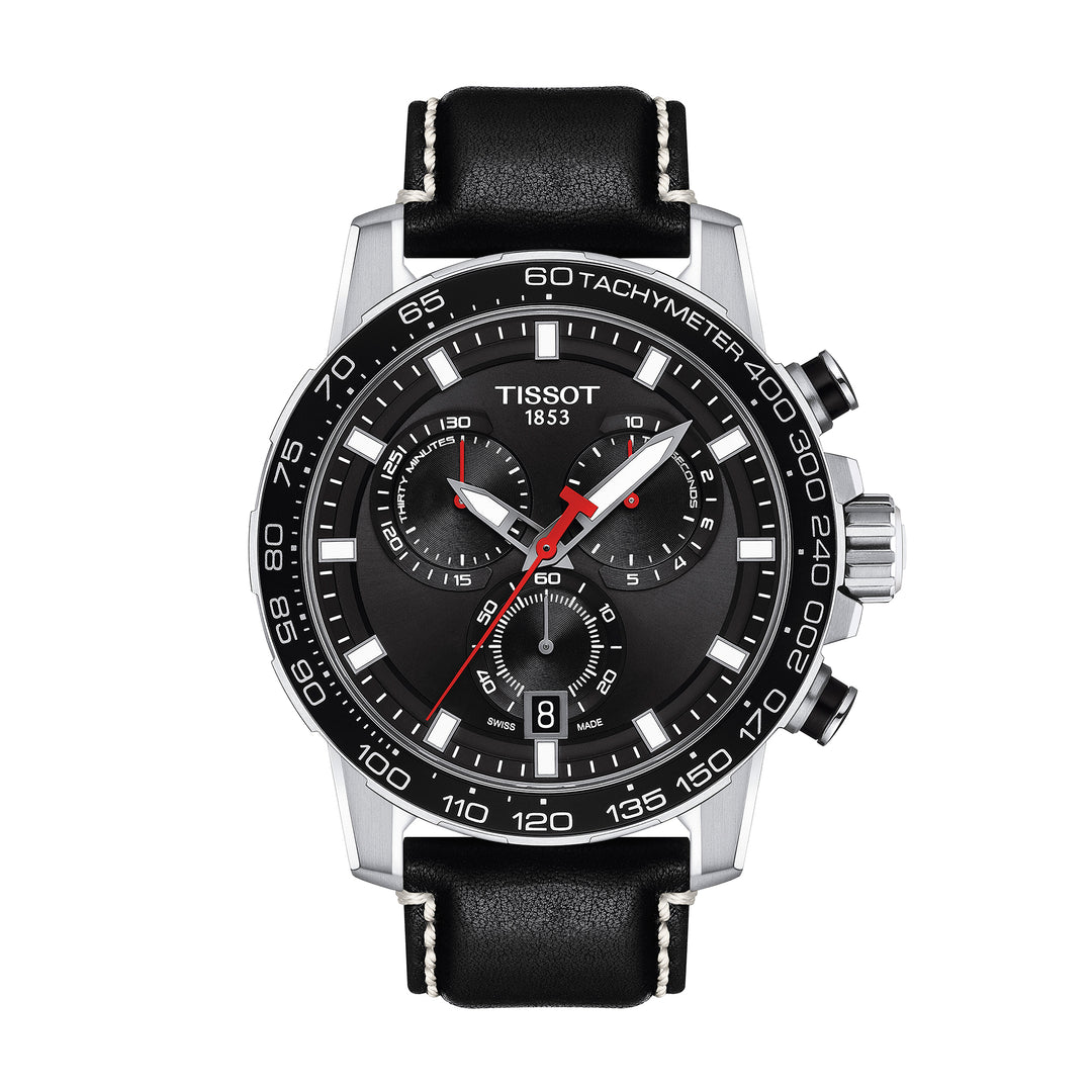 Tissot Supersport Chrono quartz watch, 45,5 mm, leather, T125.617.16.051.00