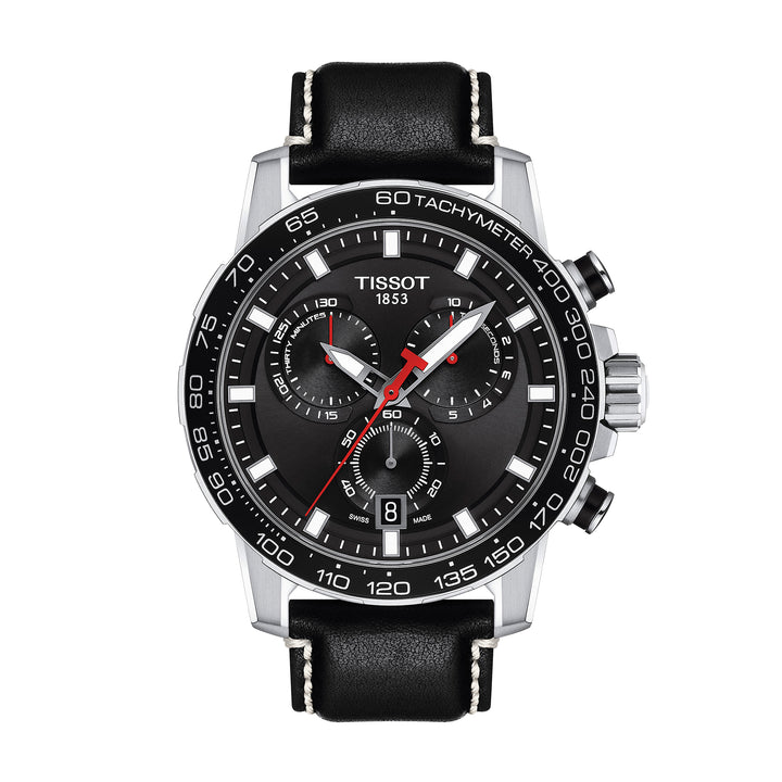 Tissot Supersport Chrono quartz watch, 45,5 mm, leather, T125.617.16.051.00