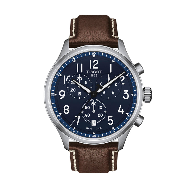 Montre Tissot Chrono XL Vintage quartz 45 mm en cuir T116.617.16.042.00