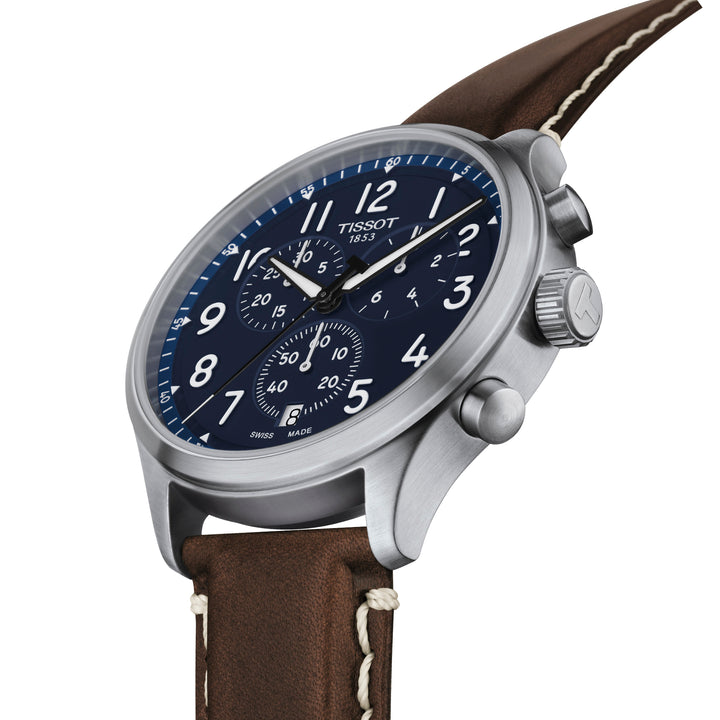 Montre Tissot Chrono XL Vintage quartz 45 mm en cuir T116.617.16.042.00