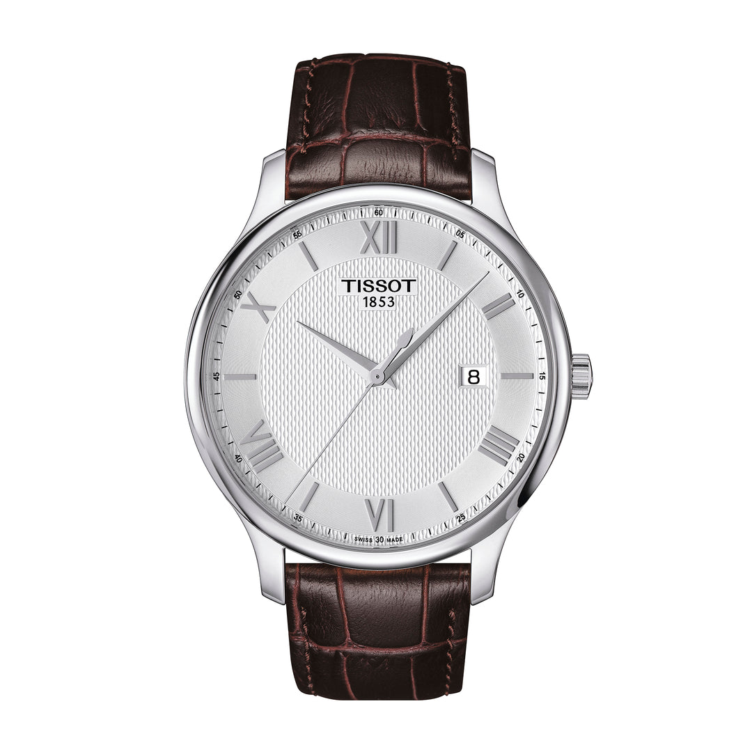 Montre Tissot Tradition quartz 42 mm en cuir T063.610.16.038.00