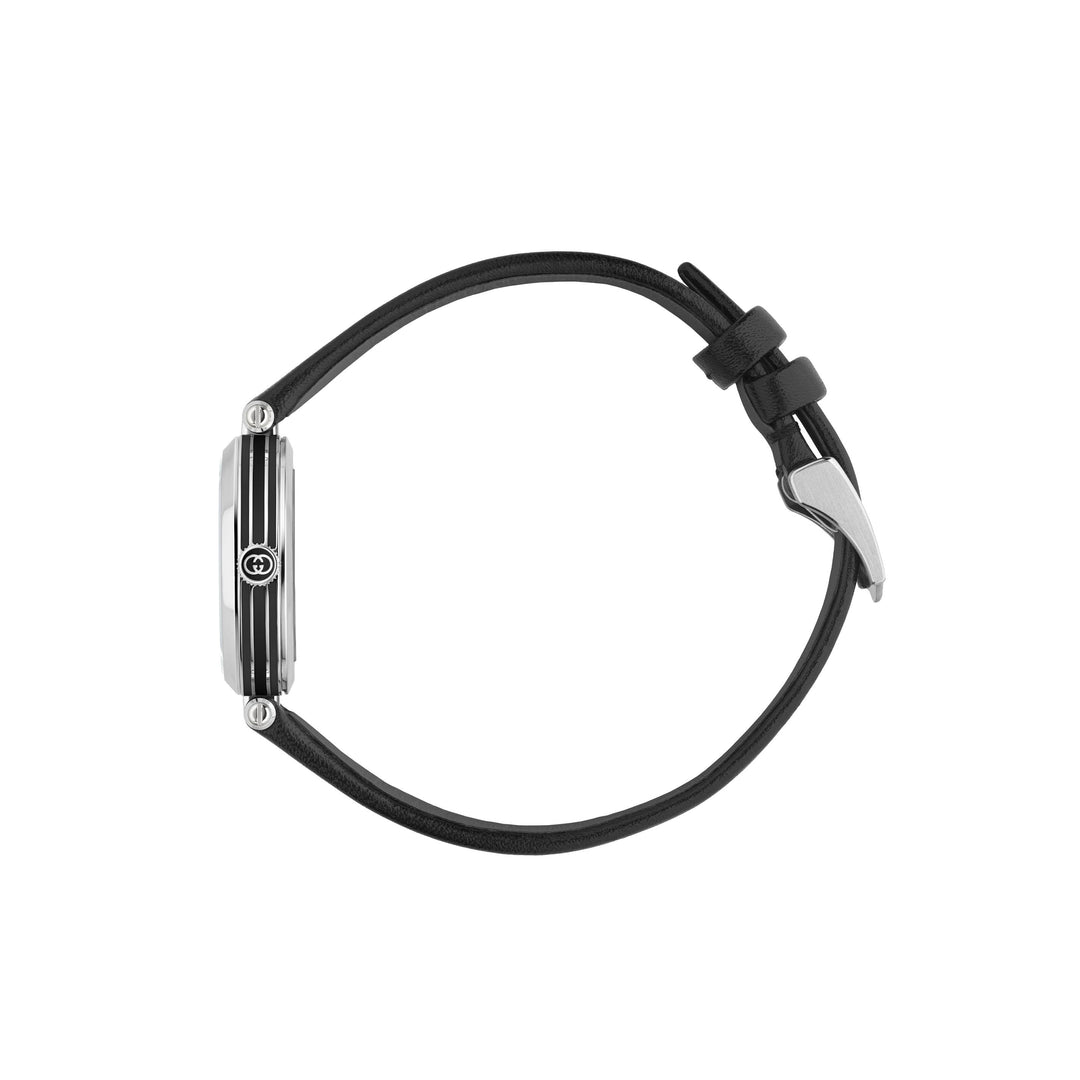 Montre Gucci Model 2000 quartz en acier inoxydable bracelet cuir 24mm YA167503
