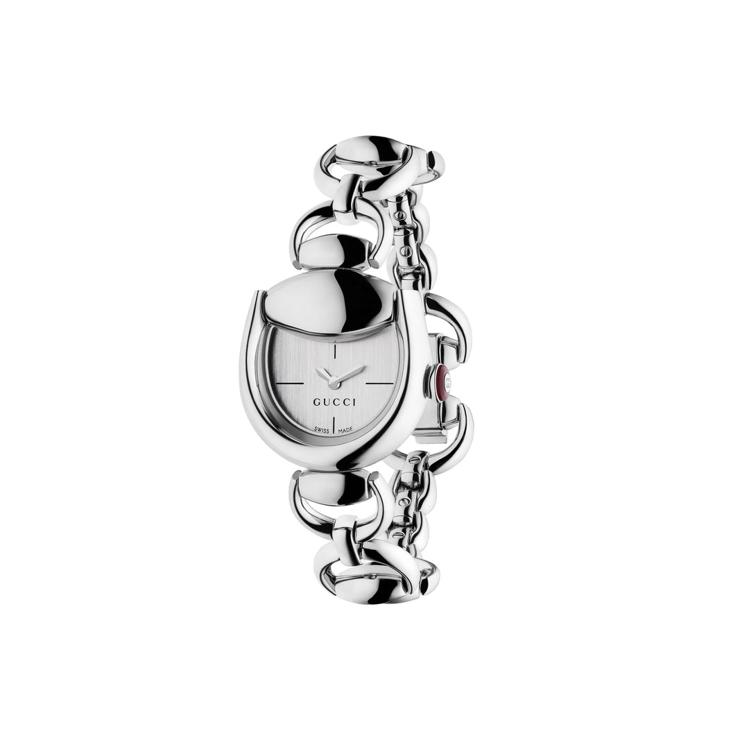 Montre Gucci Horsebit quartz en acier inoxydable 27mm x 25mm YA168503