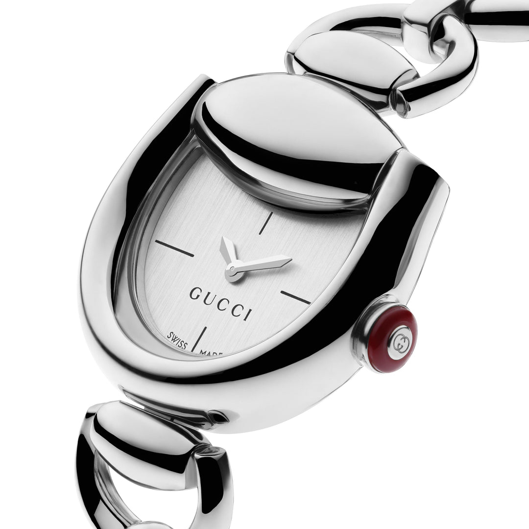 Montre Gucci Horsebit quartz en acier inoxydable 27 x 25mm YA168503