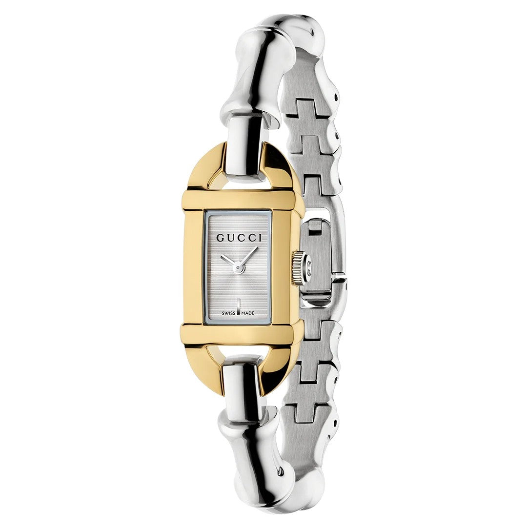 Montre Gucci Bamboo quartz en acier inoxydable 22mm x 17mm YA170506