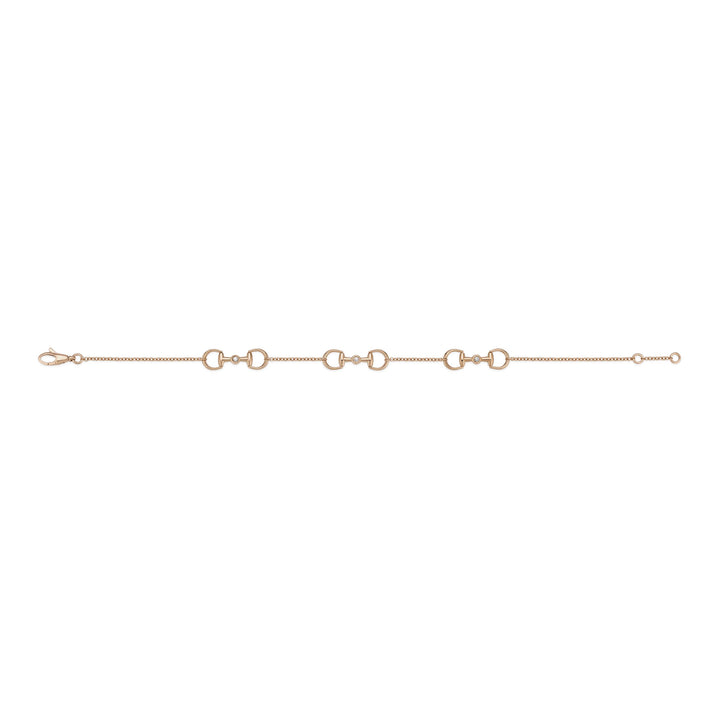 Gucci Horsebit Bracelet in 18K Rose Gold and Diamonds YBA837594001017
