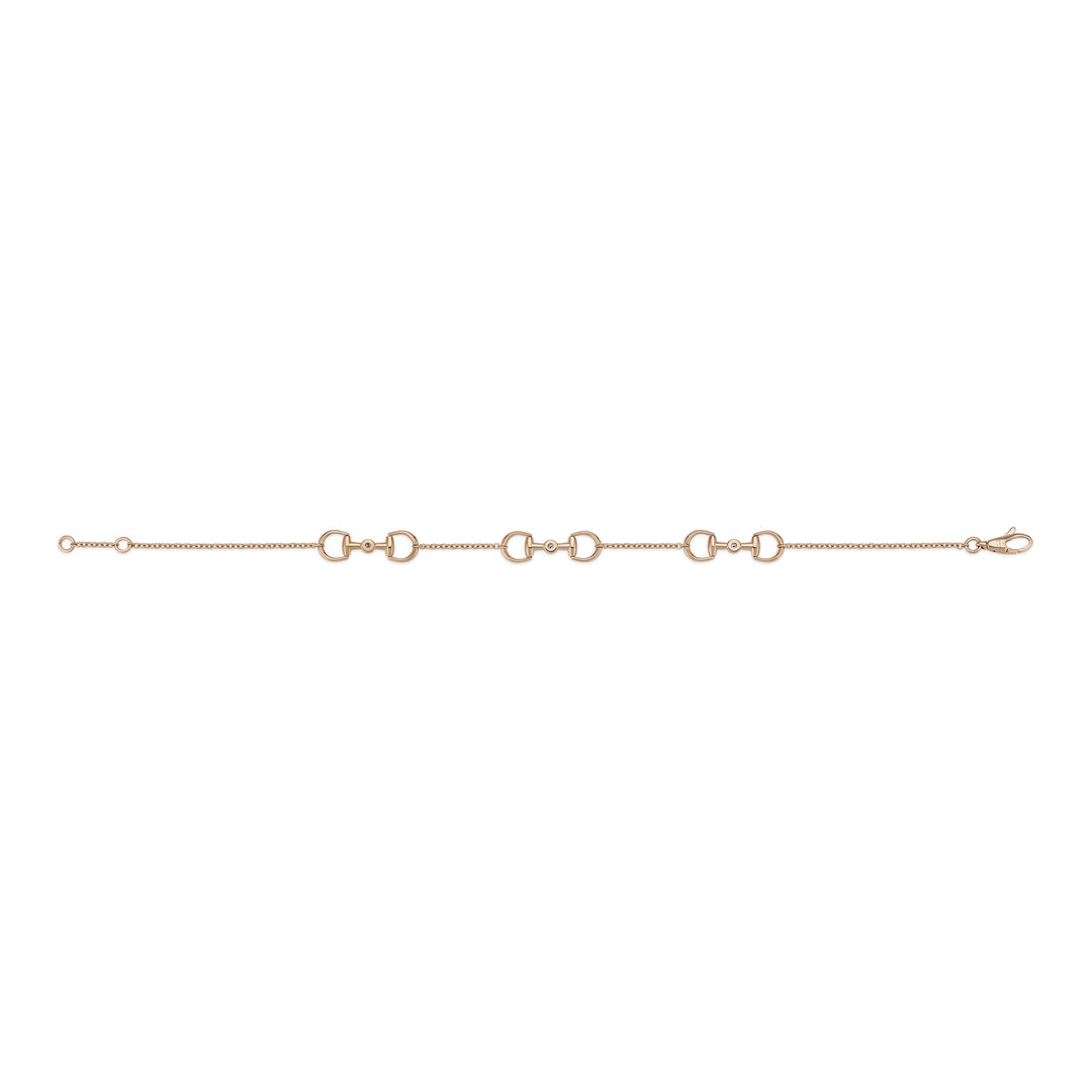 Gucci Horsebit Bracelet in 18K Rose Gold and Diamonds YBA837594001017