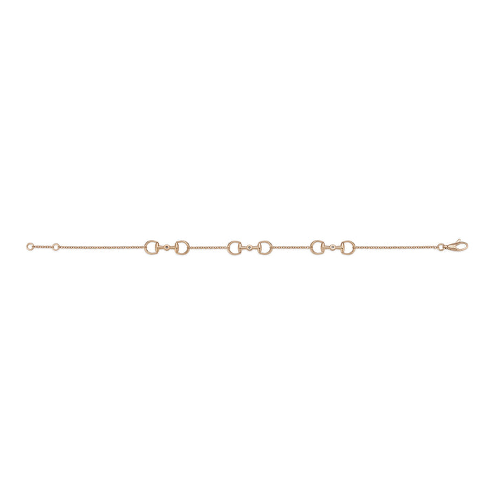 Gucci Horsebit Bracelet in 18K Rose Gold and Diamonds YBA837594001017