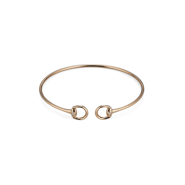 Bracelet Gucci Horsebit en or rose 18k et diamants YBA837620001