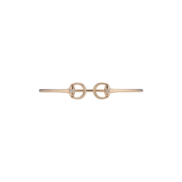 Bracelet Gucci Horsebit en or rose 18k et diamants YBA837620001
