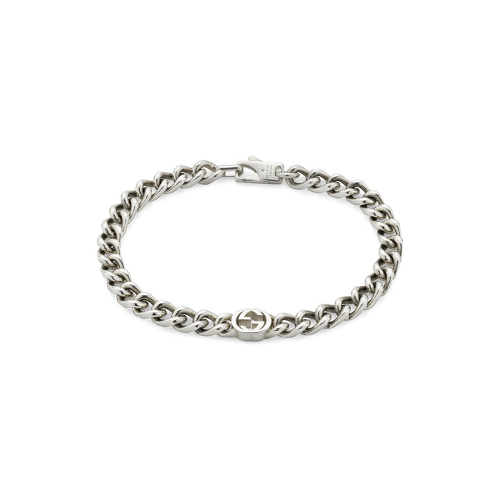 Gucci Interlocking G Bracelet in 925 Sterling Silver YBA843736001018