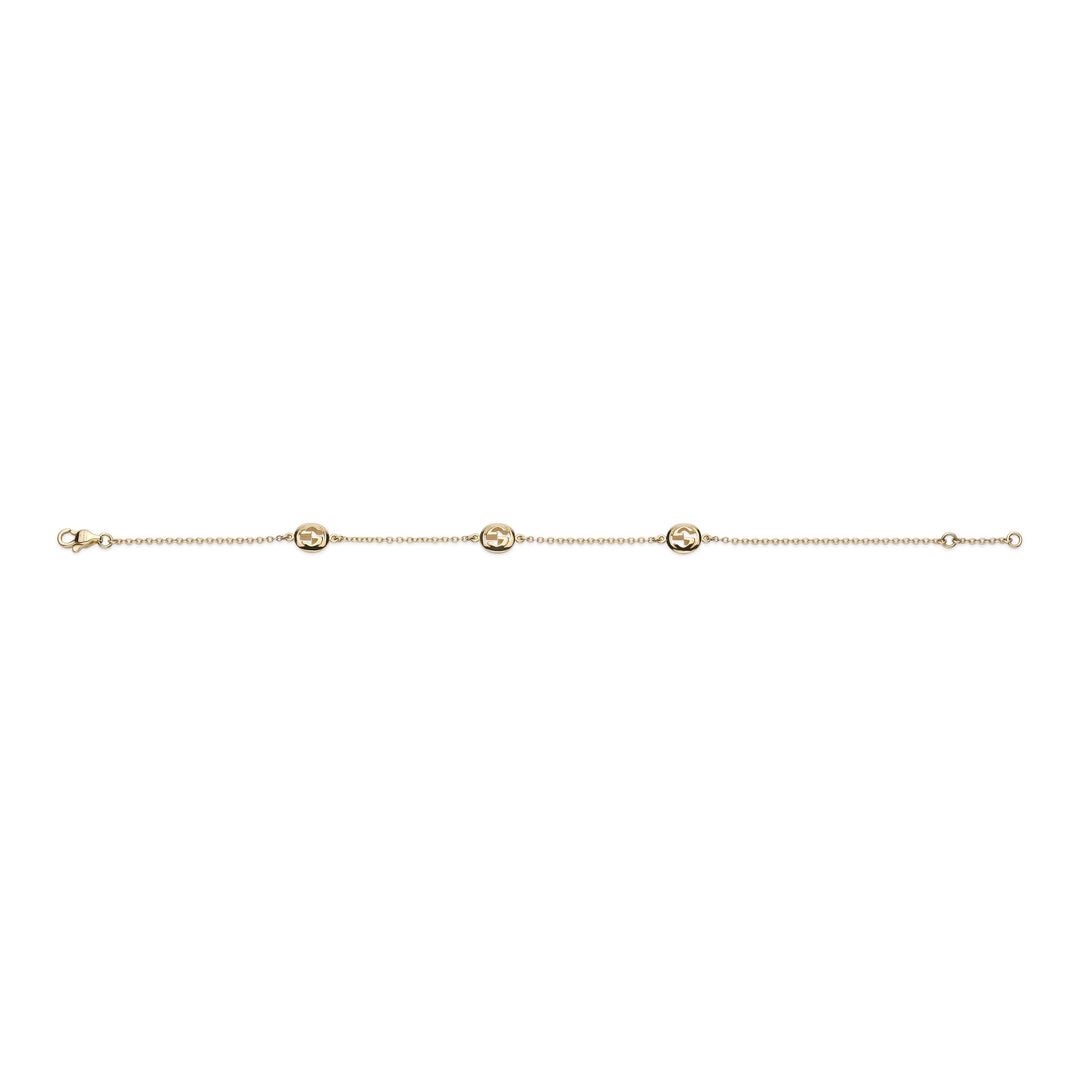 Bracelet Gucci Interlocking en or jaune 18k YBA874214001