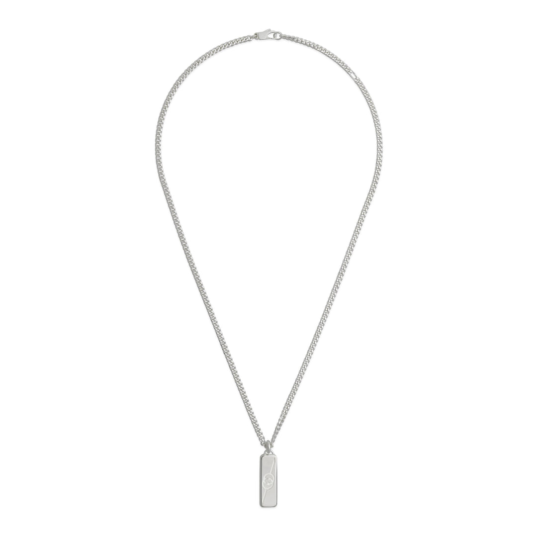 Collier Gucci Tag Interlocking G en argent sterling 925 YBB774055001