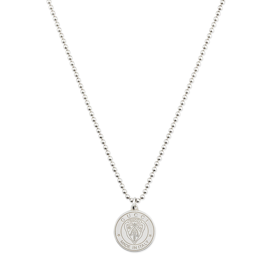 Gucci Crest sterling silver necklace YBB874217001