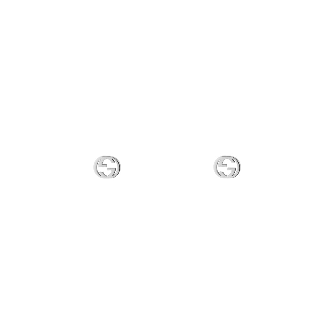 Boucles d’oreilles Gucci Interlocking G en or blanc 18K YBD662111002