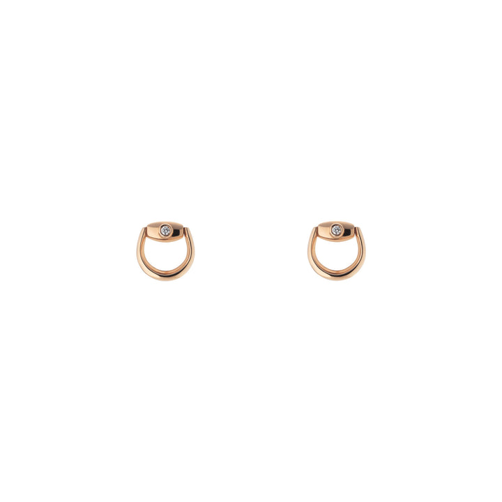 Boucles d'oreilles Gucci Horsebit en or rose 18k et diamants YBD796166001