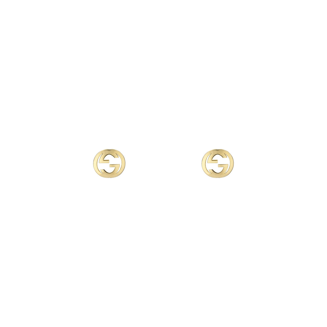 Gucci Interlocking earrings in 18k yellow gold YBD874224001