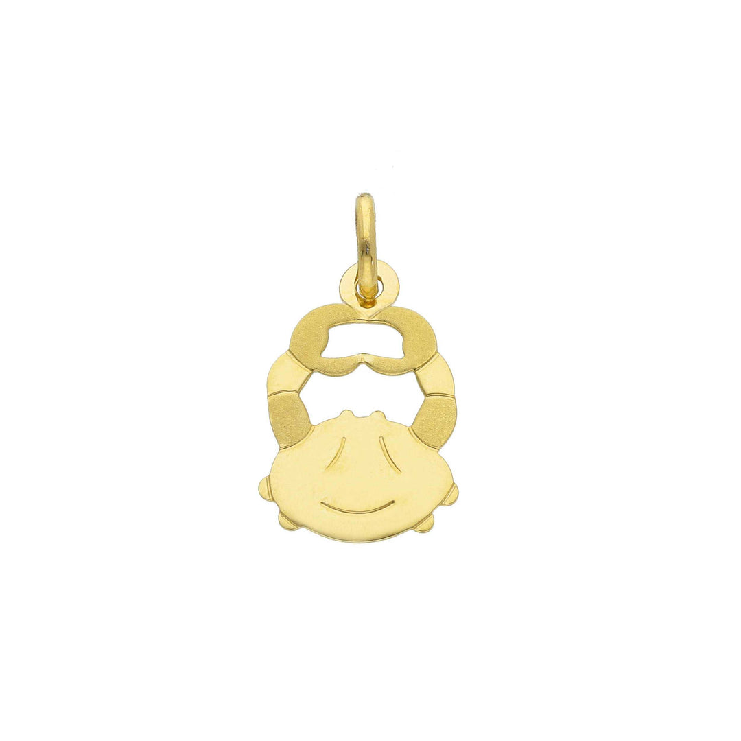 Pendentif signe du zodiaque Cancer en or jaune 18K