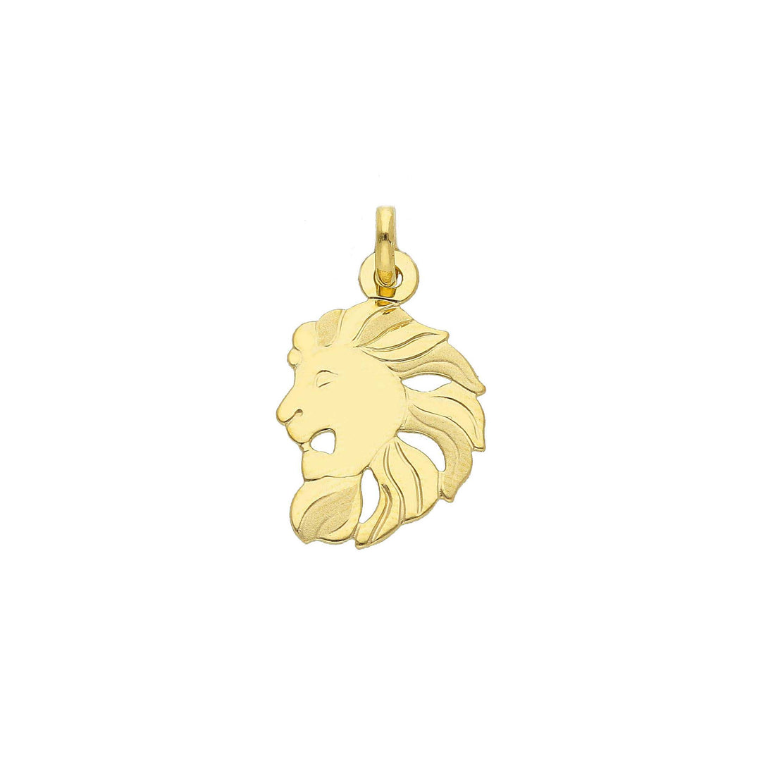 18K Yellow Gold Leo Zodiac Sign Pendant