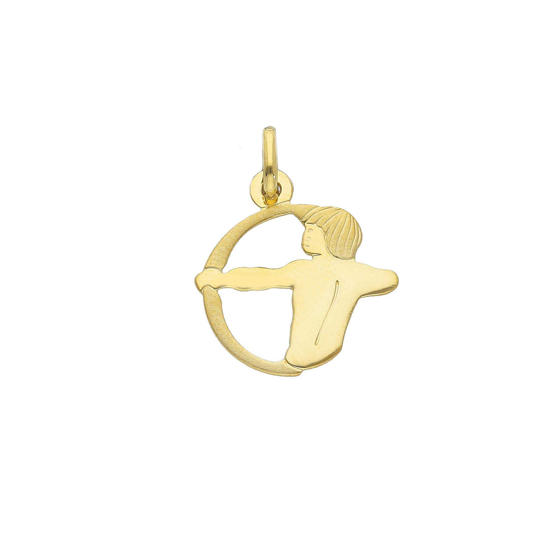 18K Yellow Gold Sagittarius Zodiac Sign Pendant
