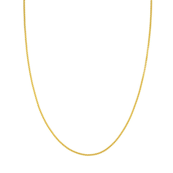 Chaîne en or jaune 18K style Carré 1.5mm
