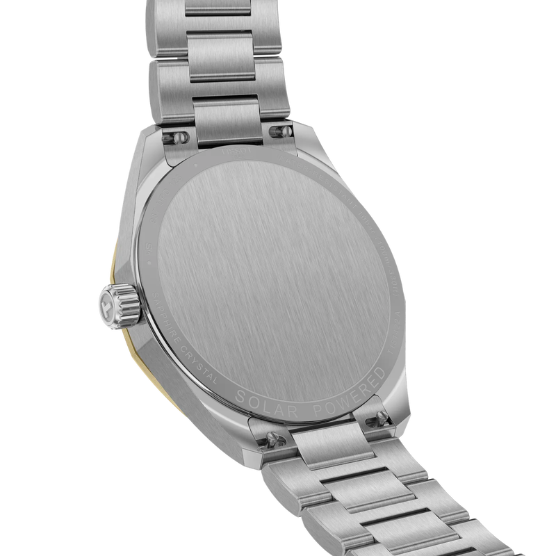 Tissot PRC 100 Solar quartz solar watch in two-tone stainless steel with yellow gold PVD coating, 39 mm T151.422.22.031.00
